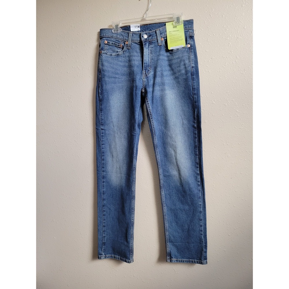Levis 514 Jeans Mens 30x32 Blue‎ Denim Straight Stretch Leg Flex Eco Performance